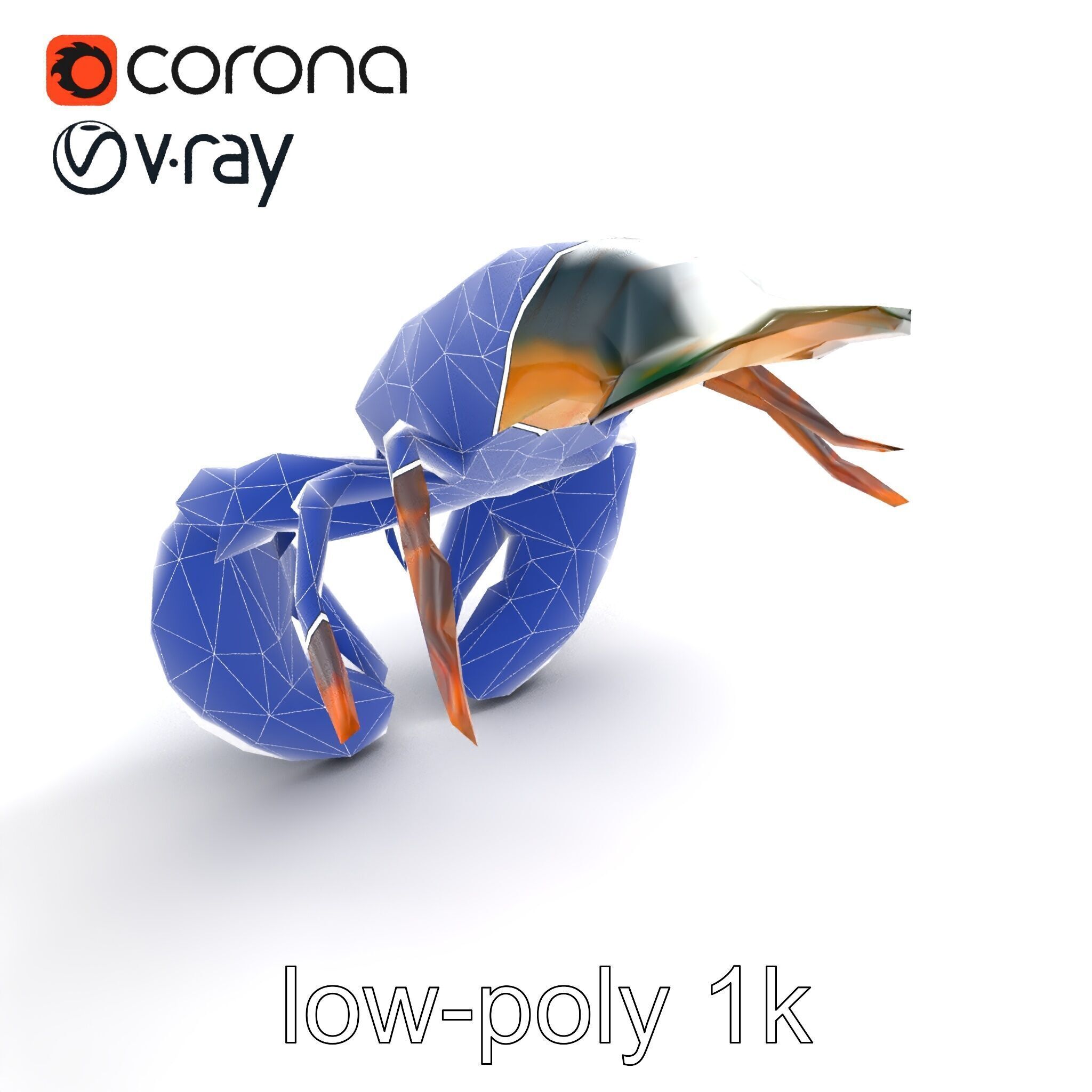 Lobster Realistic Textured Shell Model Pack Low-poly 3D model_23
