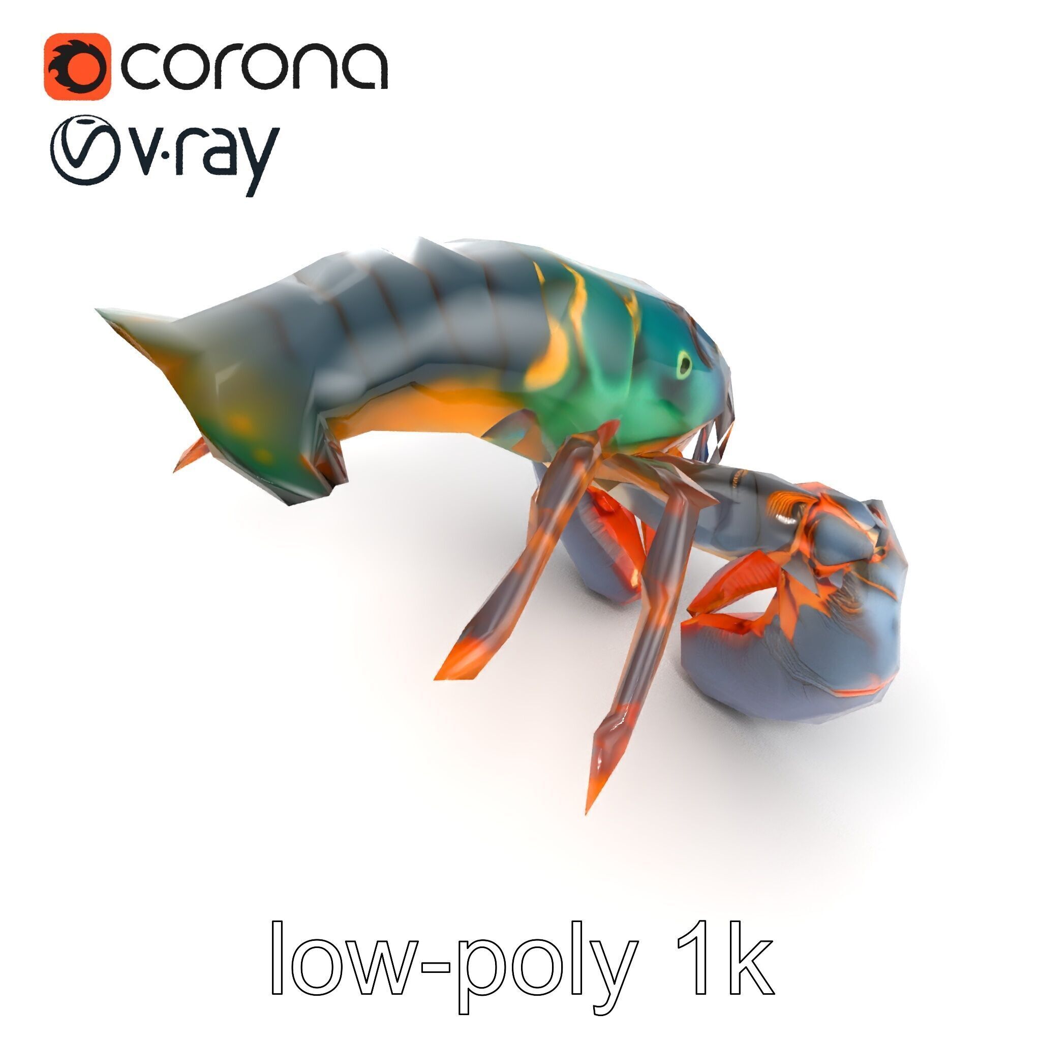 Lobster Realistic Textured Shell Model Pack Low-poly 3D model_25
