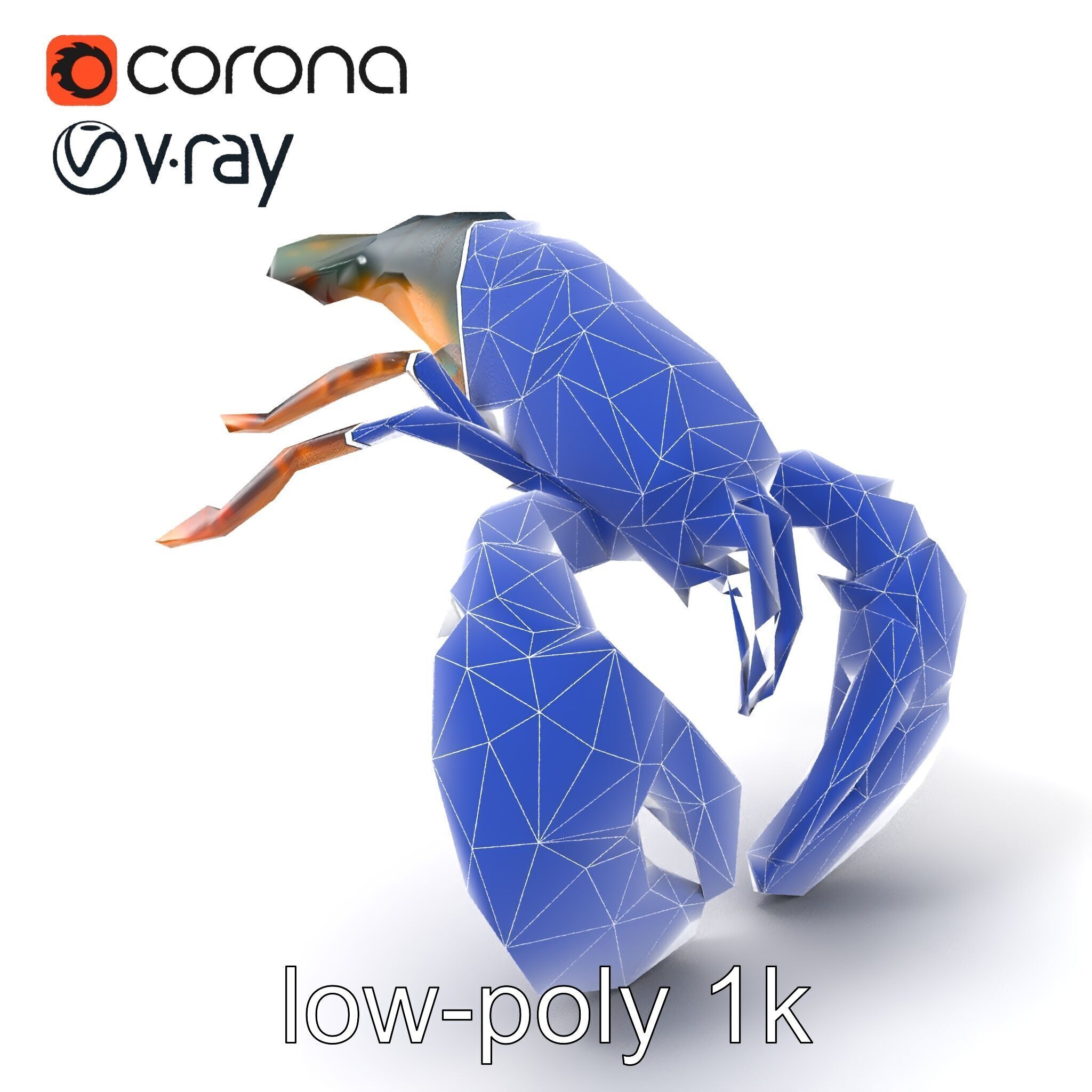 Lobster Realistic Textured Shell Model Pack Low-poly 3D model_6