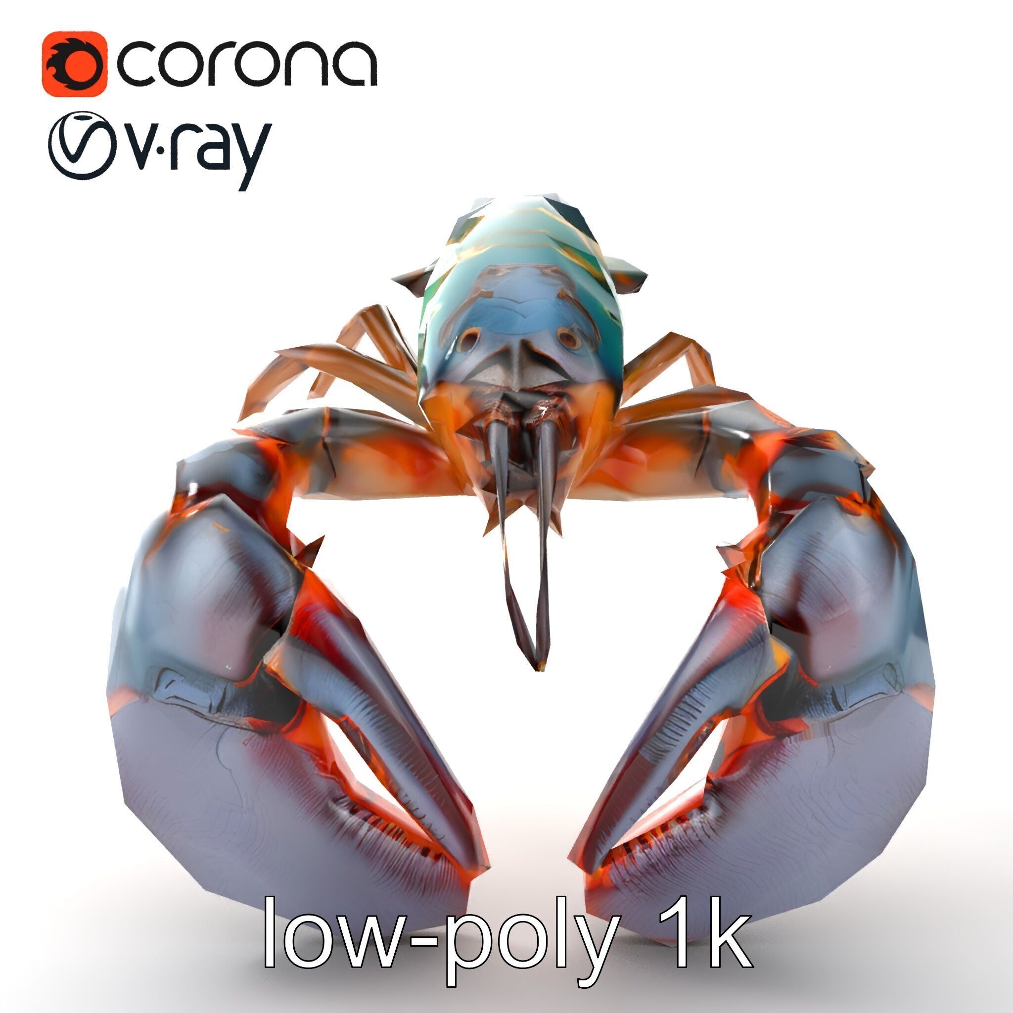 Lobster Realistic Textured Shell Model Pack Low-poly 3D model_12