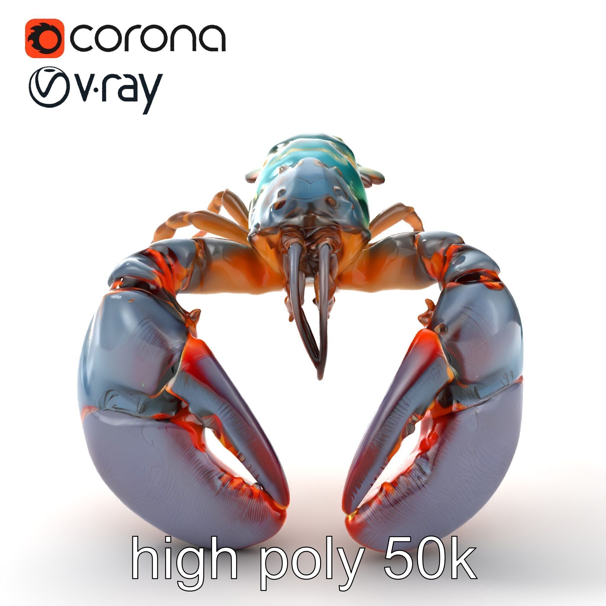 Lobster Realistic Textured Shell Model Pack Low-poly 3D model_19