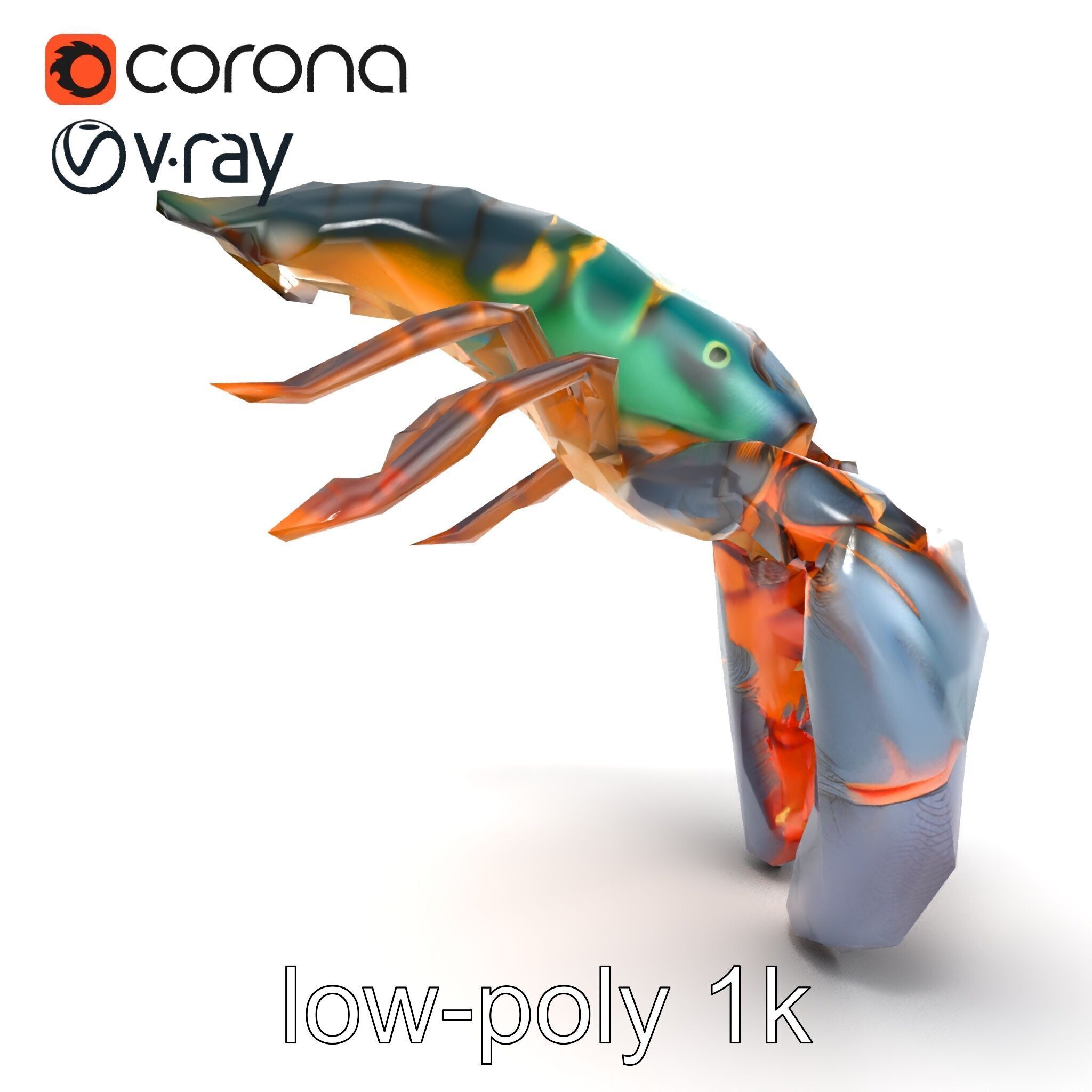 Lobster Realistic Textured Shell Model Pack Low-poly 3D model_24