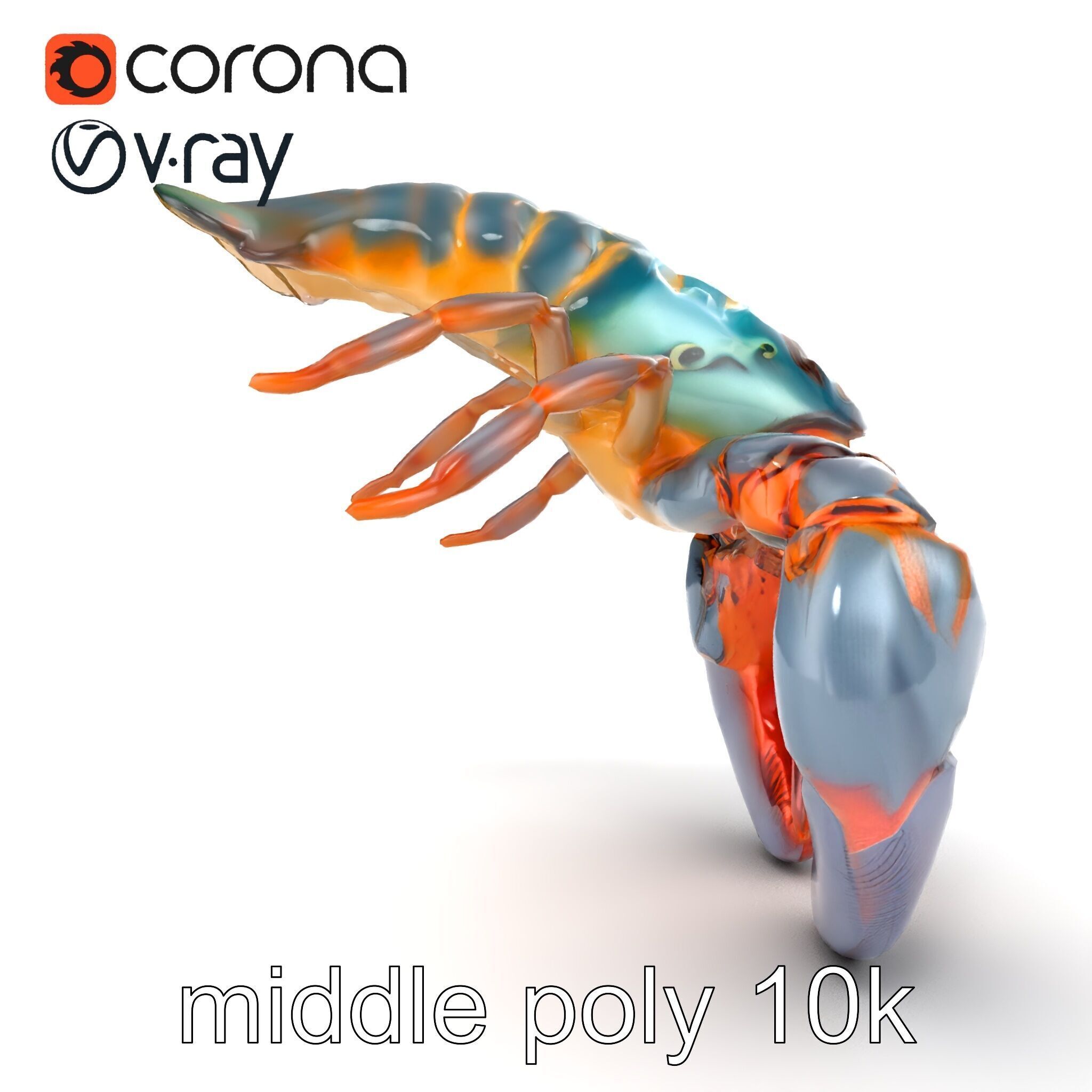 Lobster Realistic Textured Shell Model Pack Low-poly 3D model_18