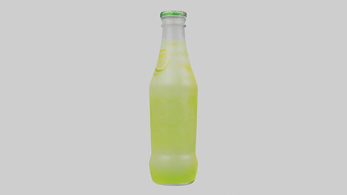 Lemon lime soda model Low-poly 3D model 3