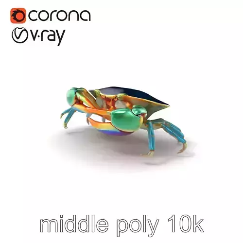 Realistic Blue Crab Aquatic Creature model pack Low-poly 3D model