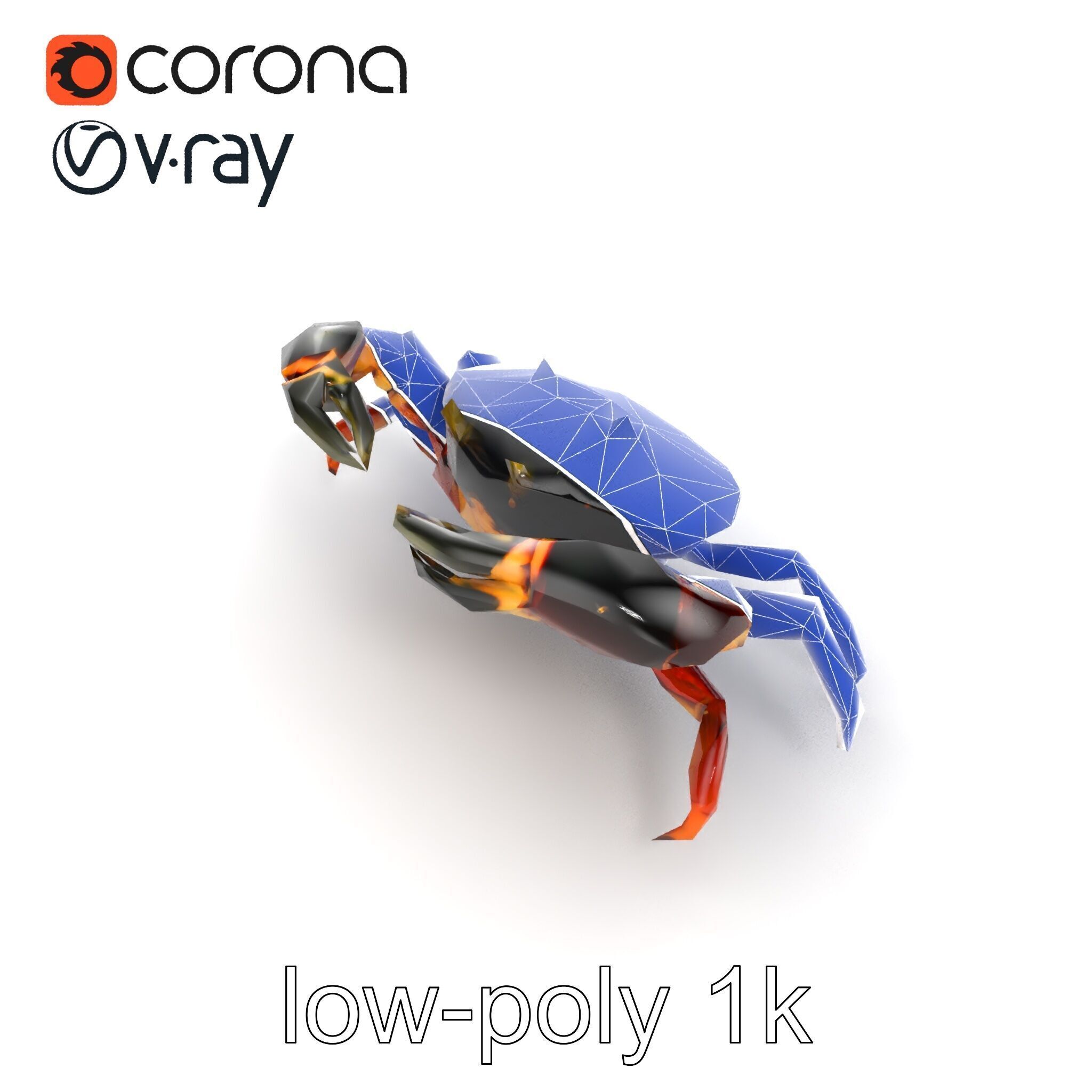 Mud Crab 3D Model Pack Featuring Realistic Earthy Texture Low-poly 3D model_12