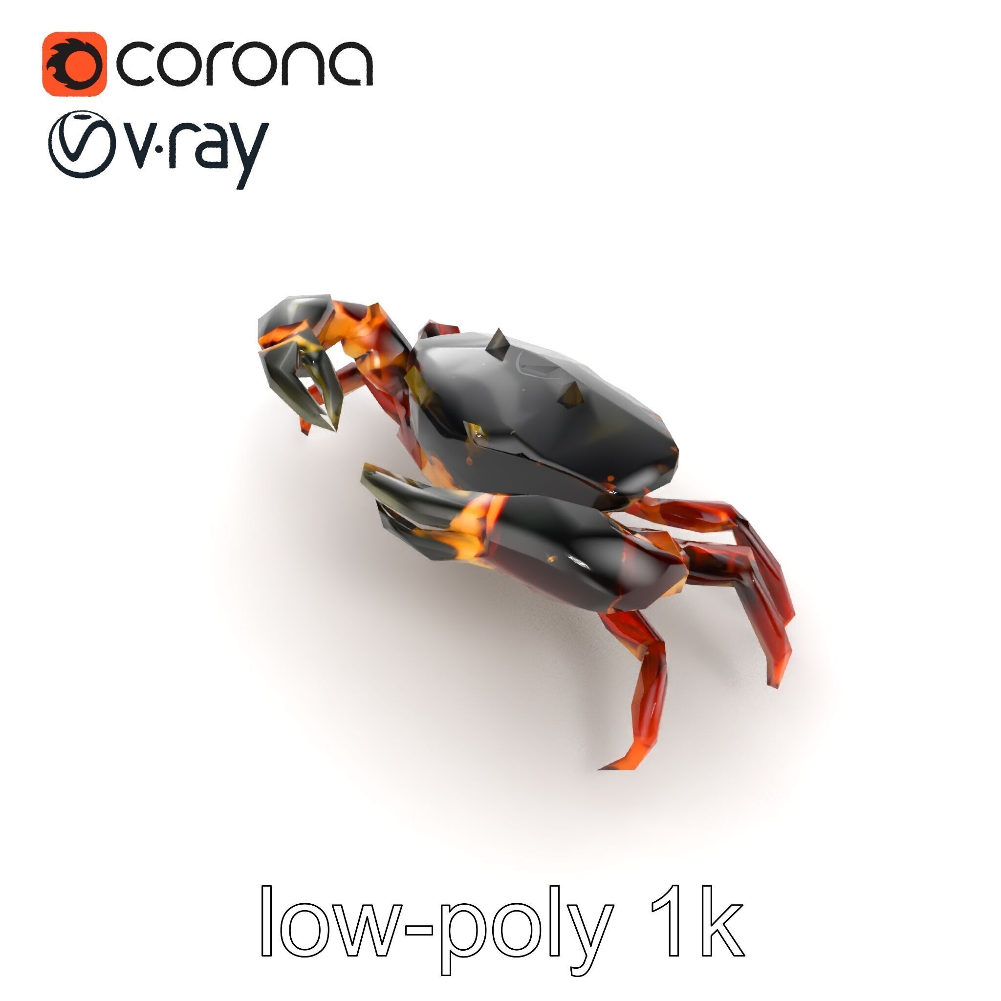 Mud Crab 3D Model Pack Featuring Realistic Earthy Texture Low-poly 3D model_17