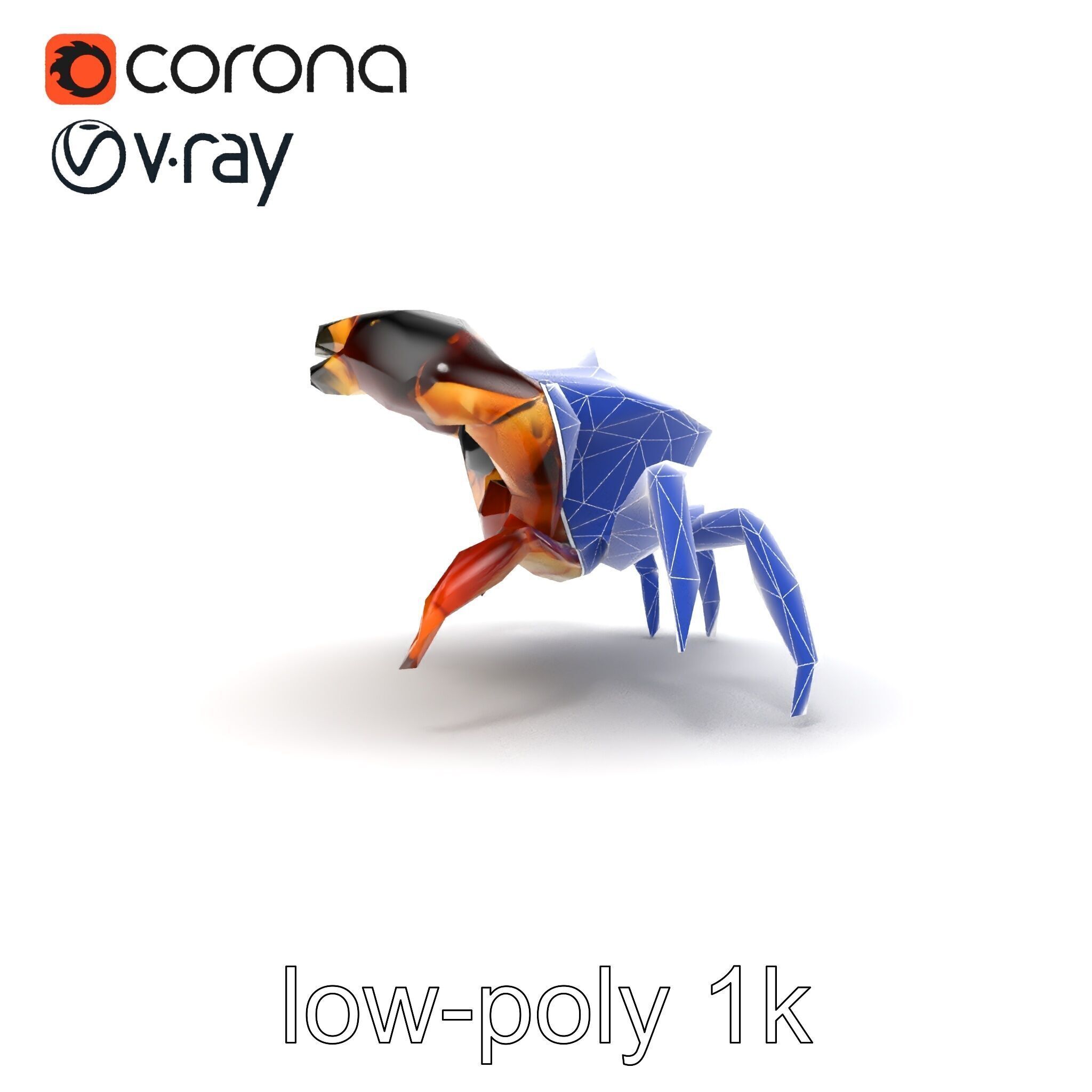 Mud Crab 3D Model Pack Featuring Realistic Earthy Texture Low-poly 3D model_27