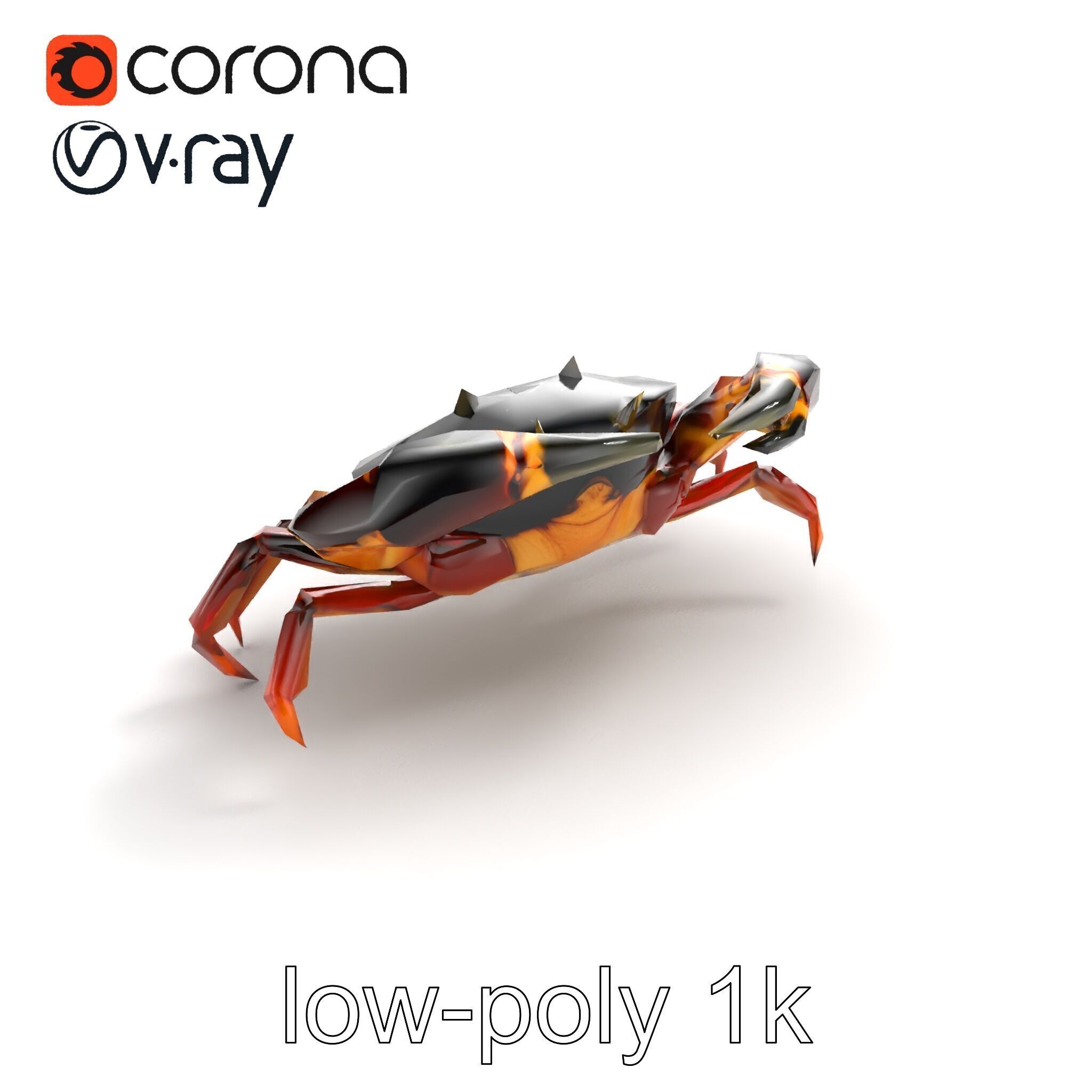 Mud Crab 3D Model Pack Featuring Realistic Earthy Texture Low-poly 3D model_8