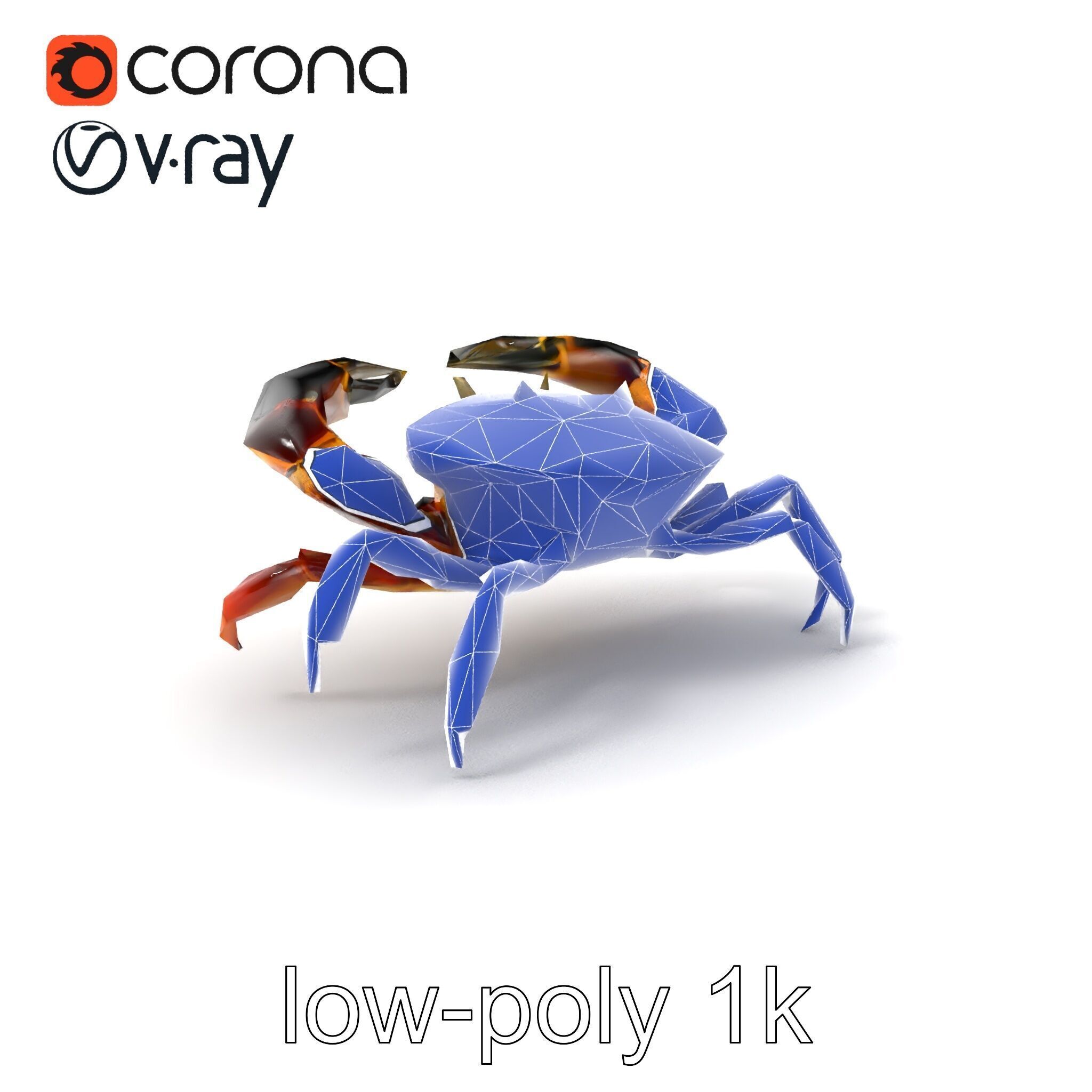 Mud Crab 3D Model Pack Featuring Realistic Earthy Texture Low-poly 3D model_6