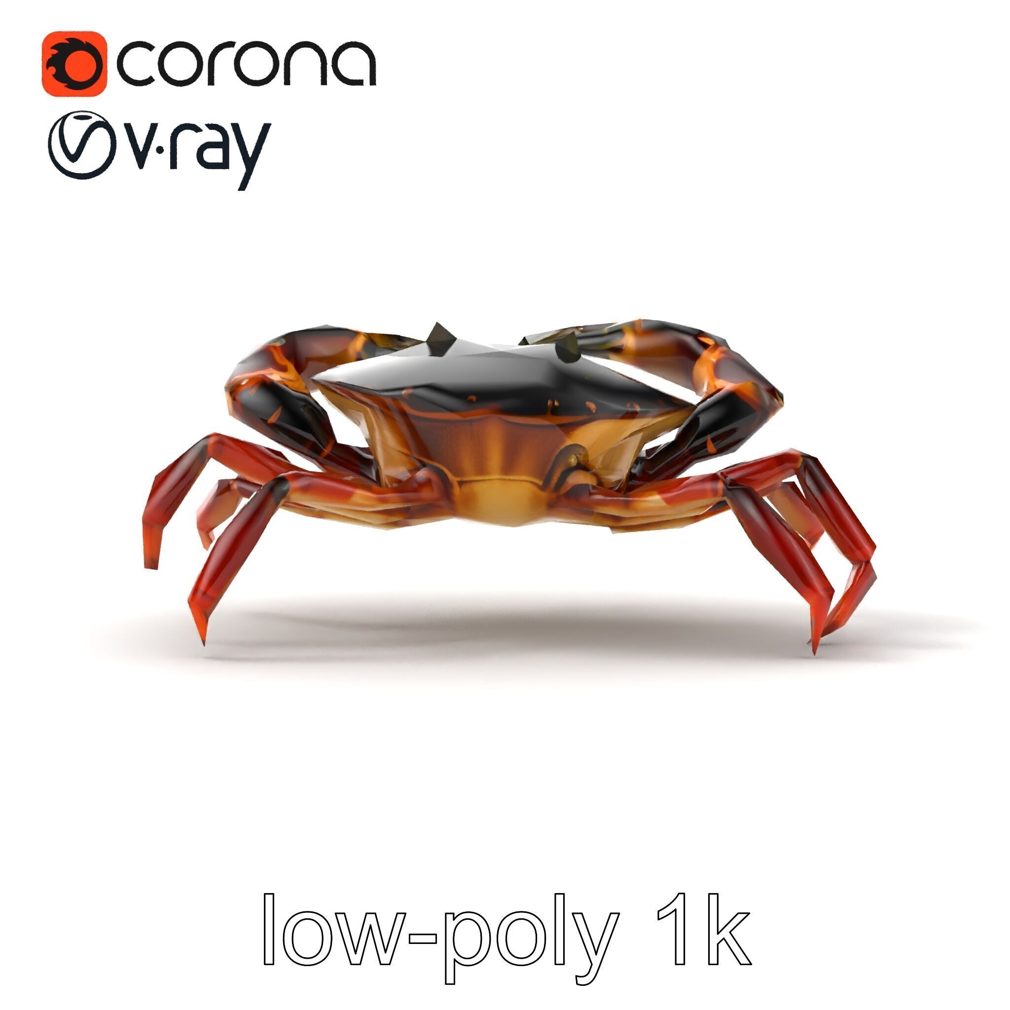 Mud Crab 3D Model Pack Featuring Realistic Earthy Texture Low-poly 3D model_22