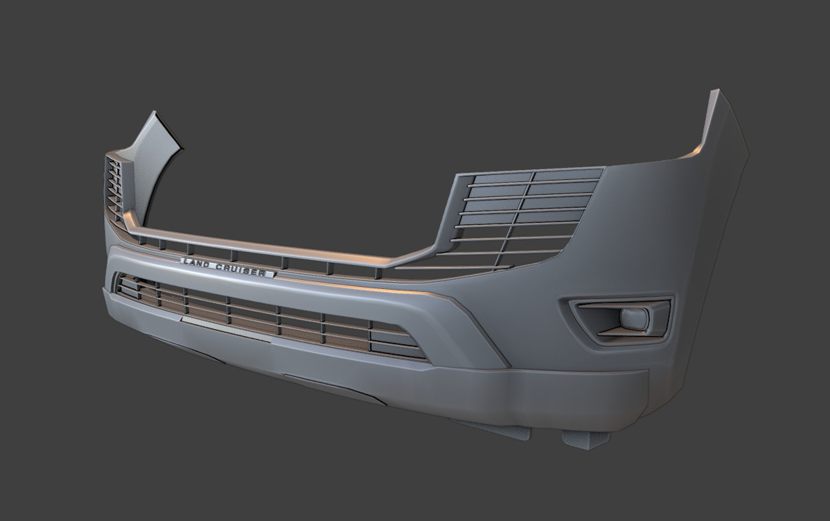 Bumper and Bullbar For lc300  3D model_3