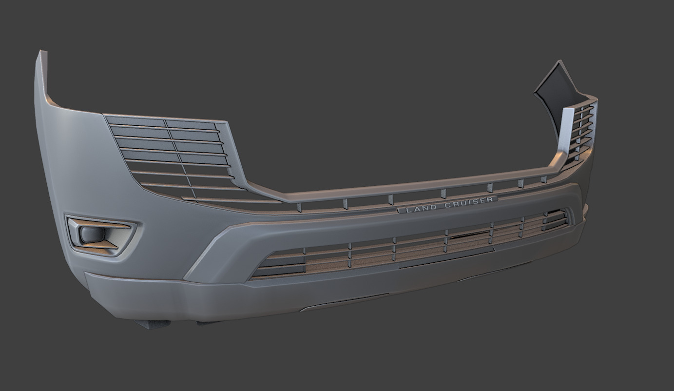 Bumper and Bullbar For lc300  3D model_2