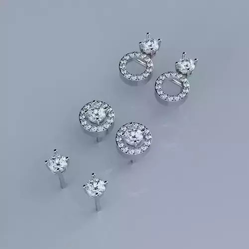 Detachable earrings 3D Model