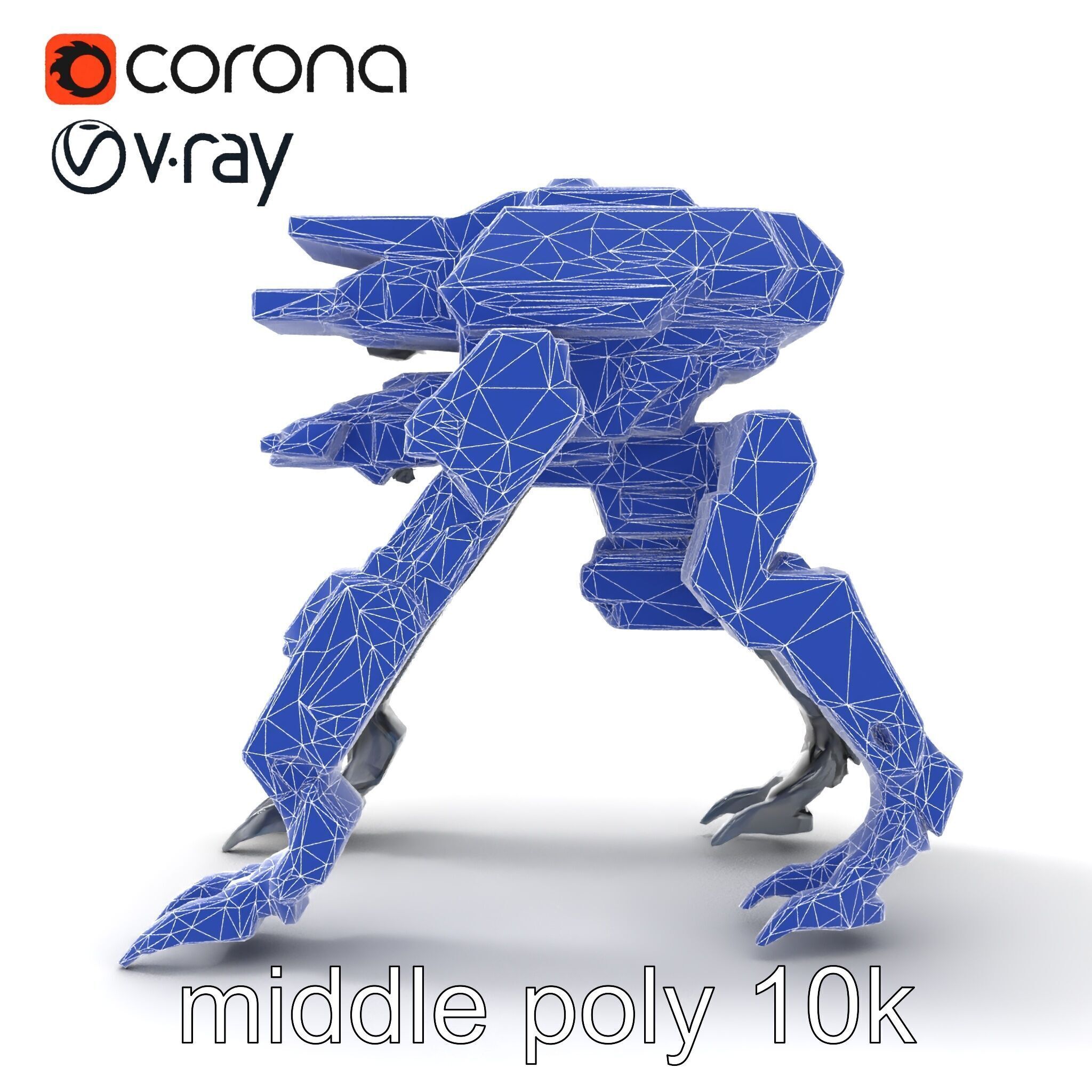 Exoskeleton Combat Unit Armored model pack Low-poly 3D model_27