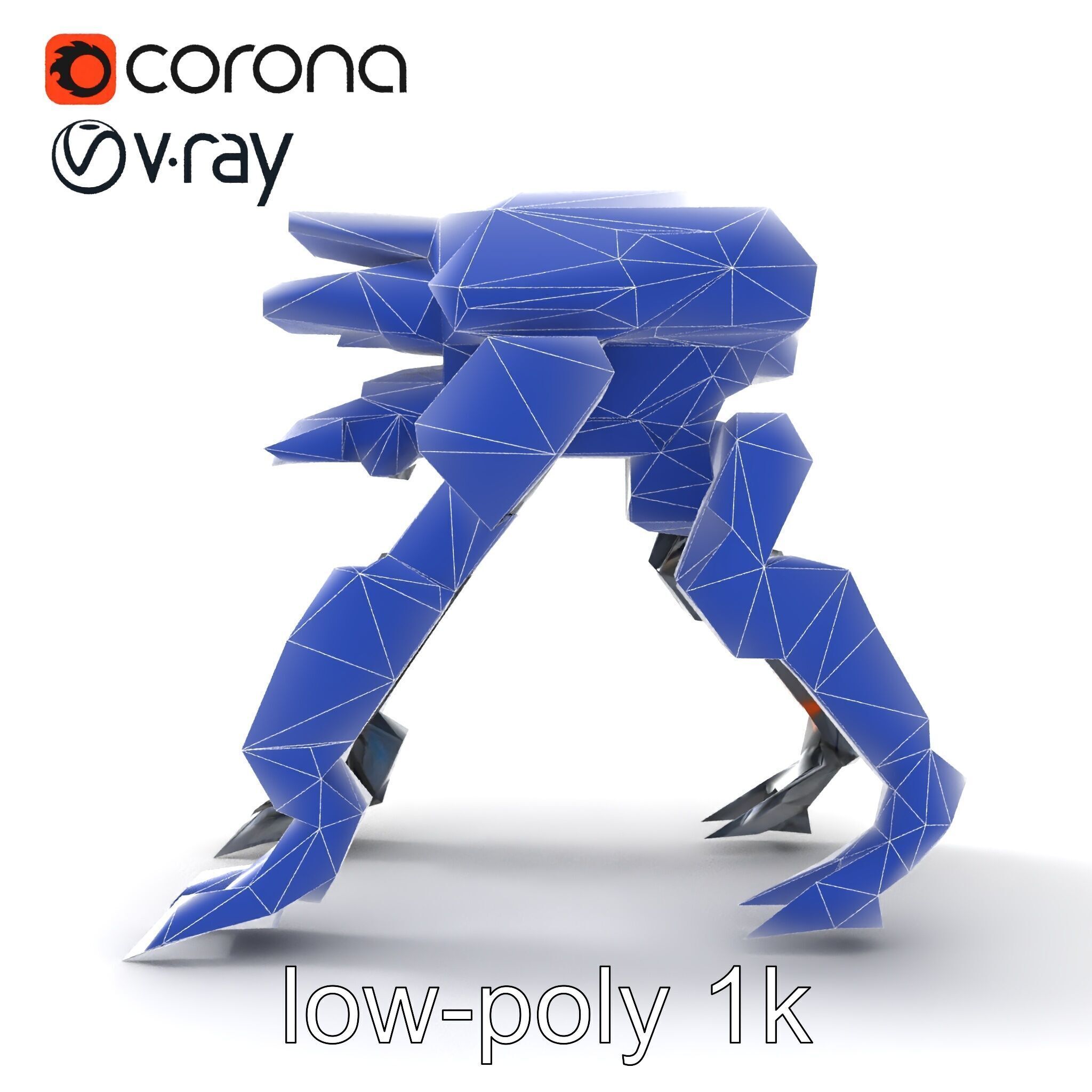 Exoskeleton Combat Unit Armored model pack Low-poly 3D model_21