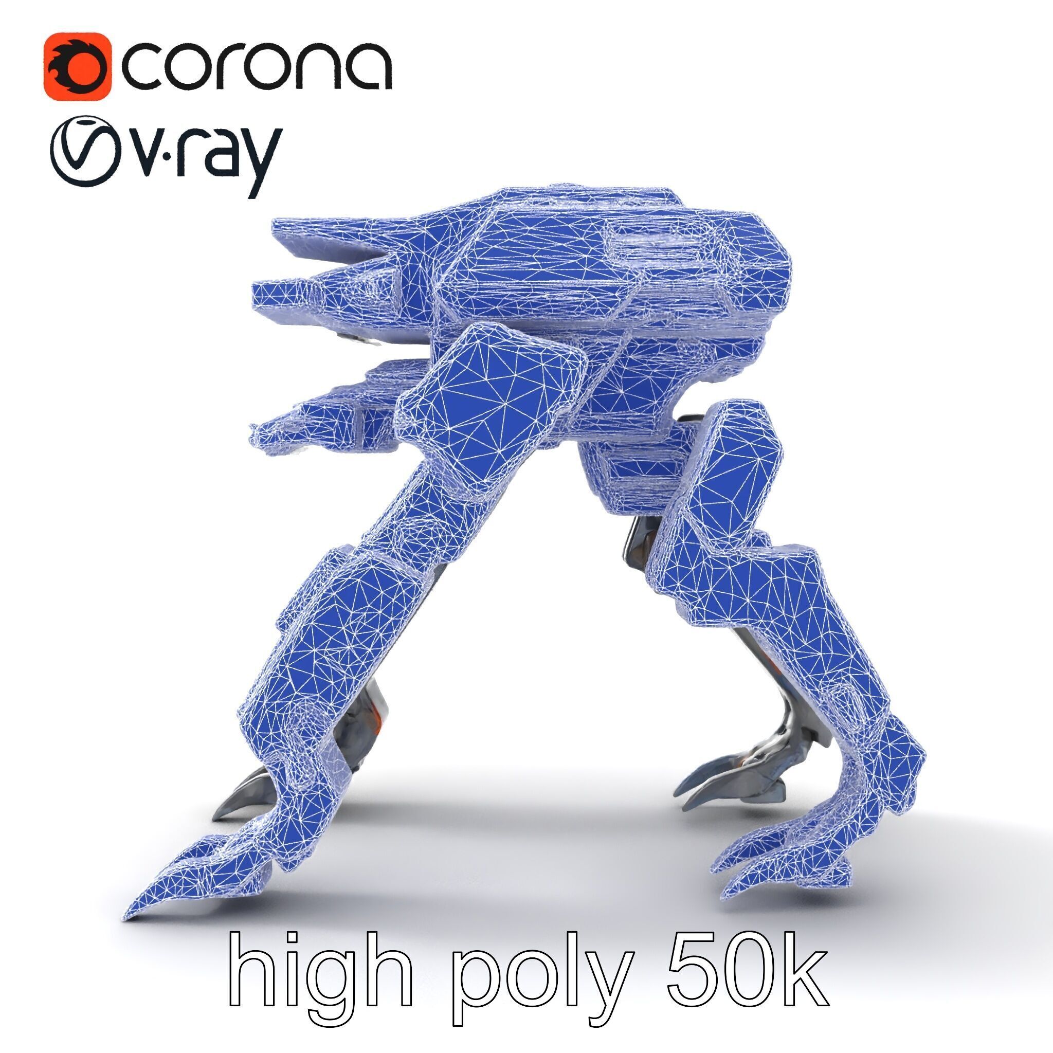 Exoskeleton Combat Unit Armored model pack Low-poly 3D model_28