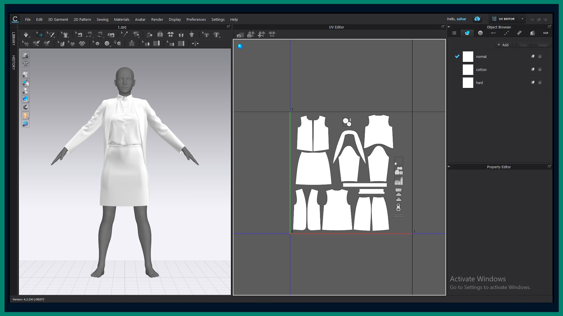 female teacher uniform with texture 3D model_5