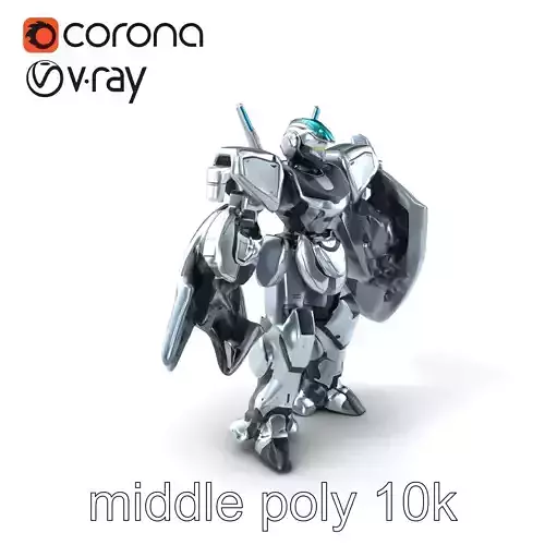 Guardian Protector Automaton Model Pack - Humanoid Form with ... Low-poly 3D model