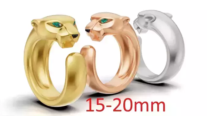 Cartier Panther Ring Medium Model 3D print model