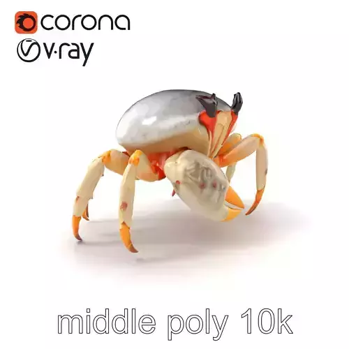 Yeti Crab Realistic Sculpture model pack Low-poly 3D model