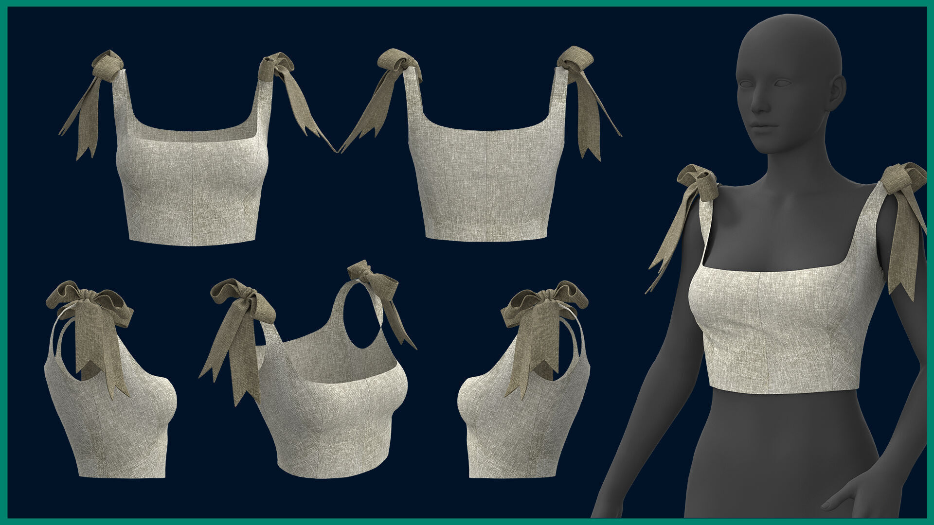 10 female top 3D model_6