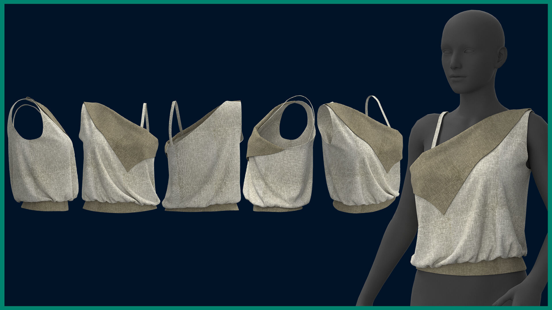 10 female top 3D model_8