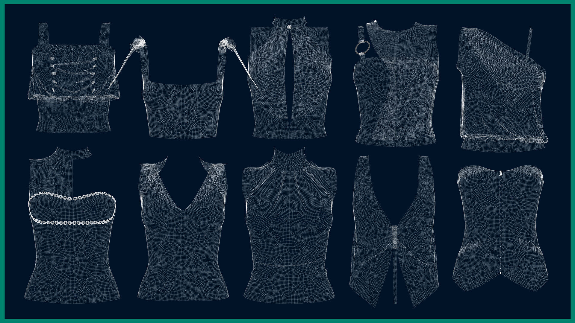 10 female top 3D model_11