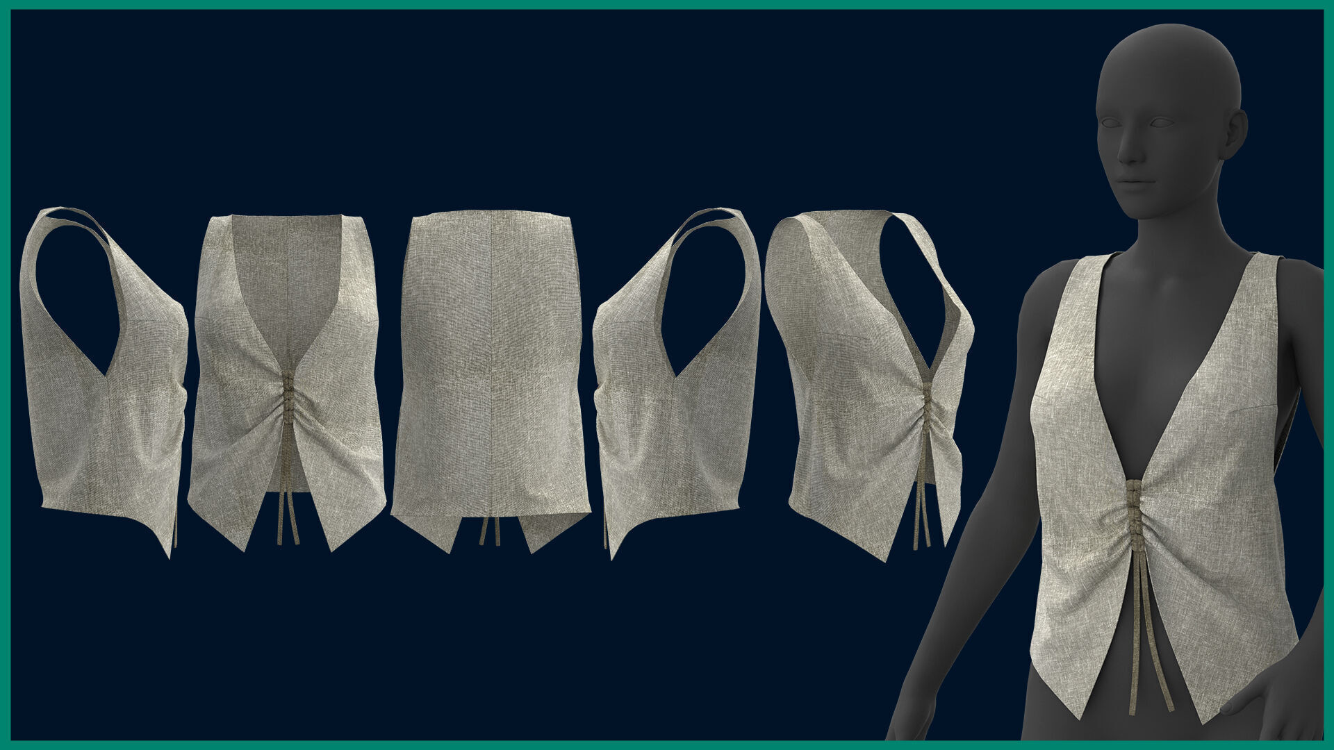 10 female top 3D model_5