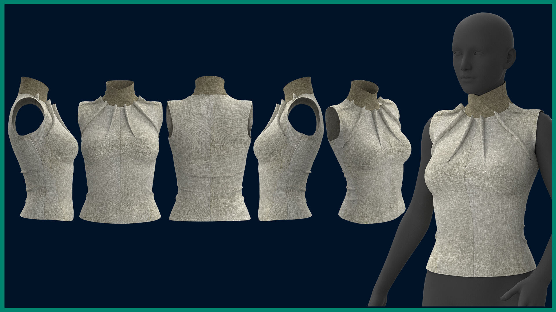 10 female top 3D model_9