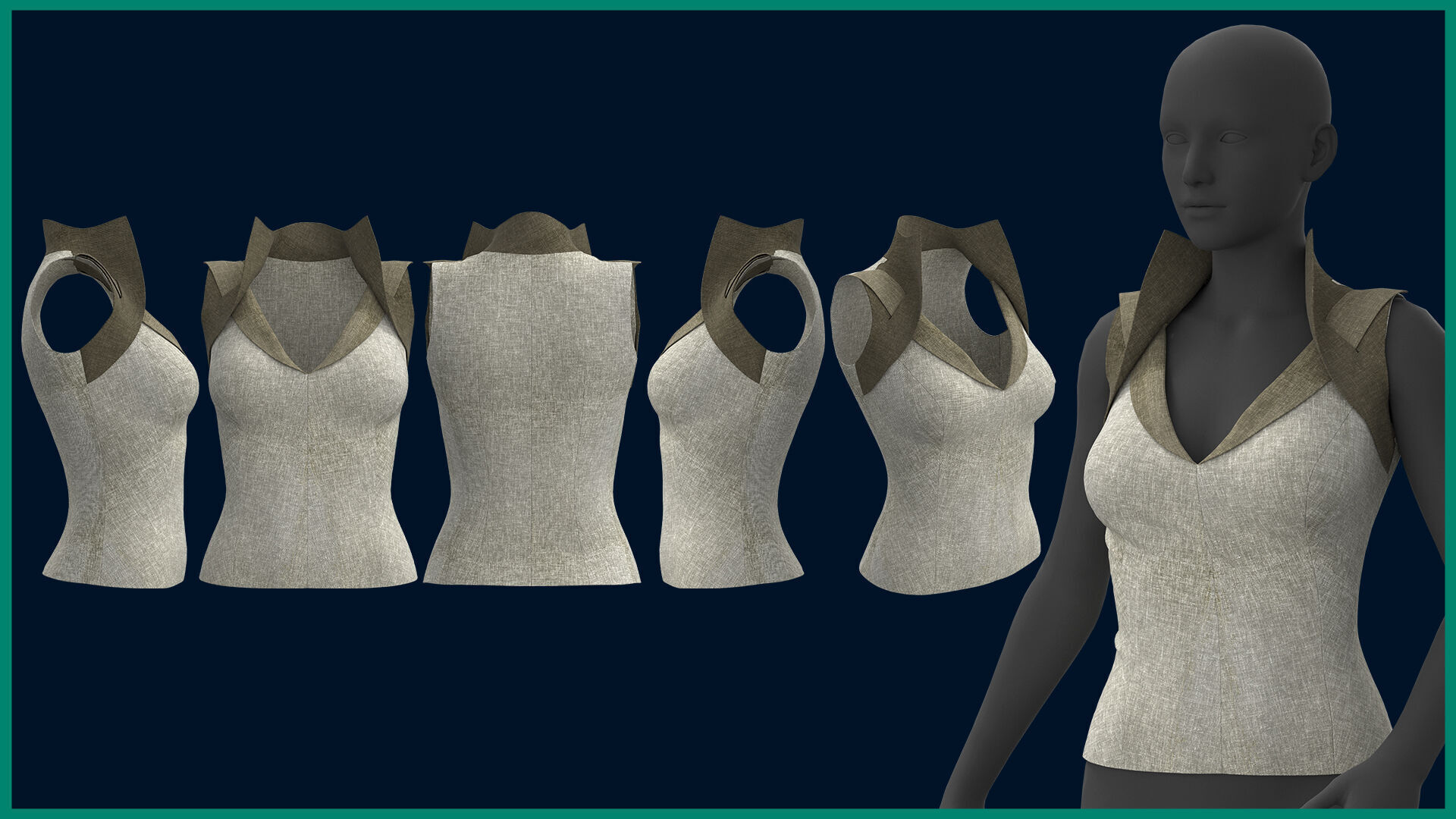 10 female top 3D model_7