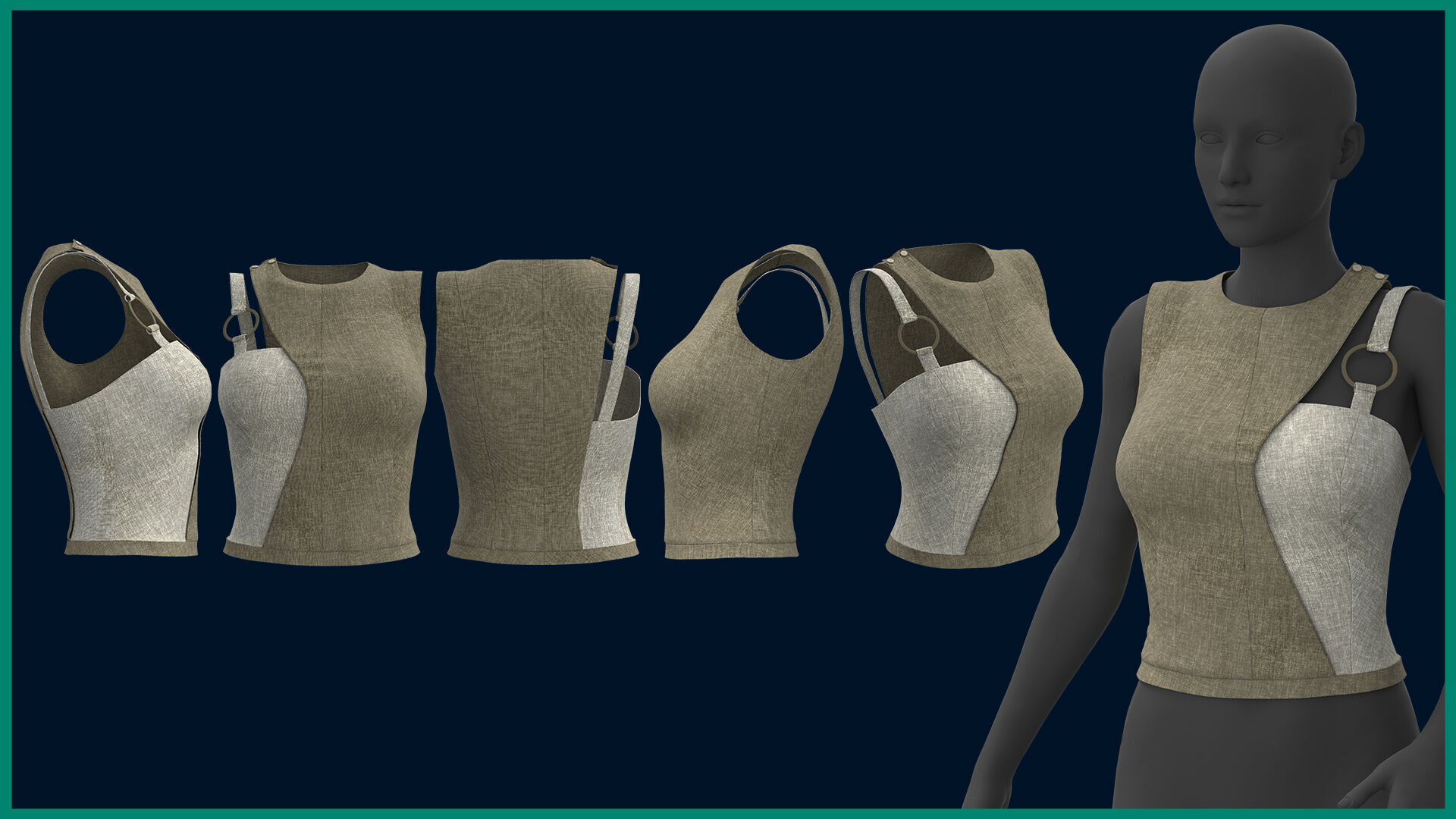 10 female top 3D model_4