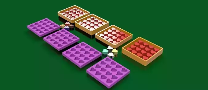 Heart-Shaped Multi-Cavity Mold 16p