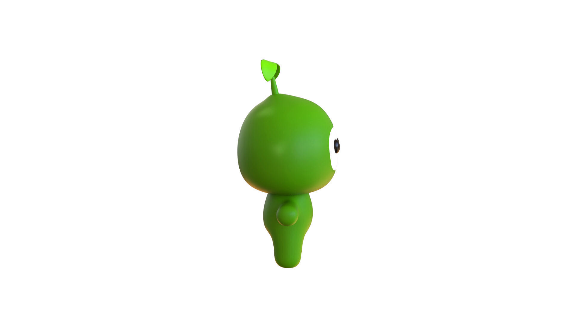 Low-Poly Character003 Leaf Mascot Animated Low-poly 3D model_16