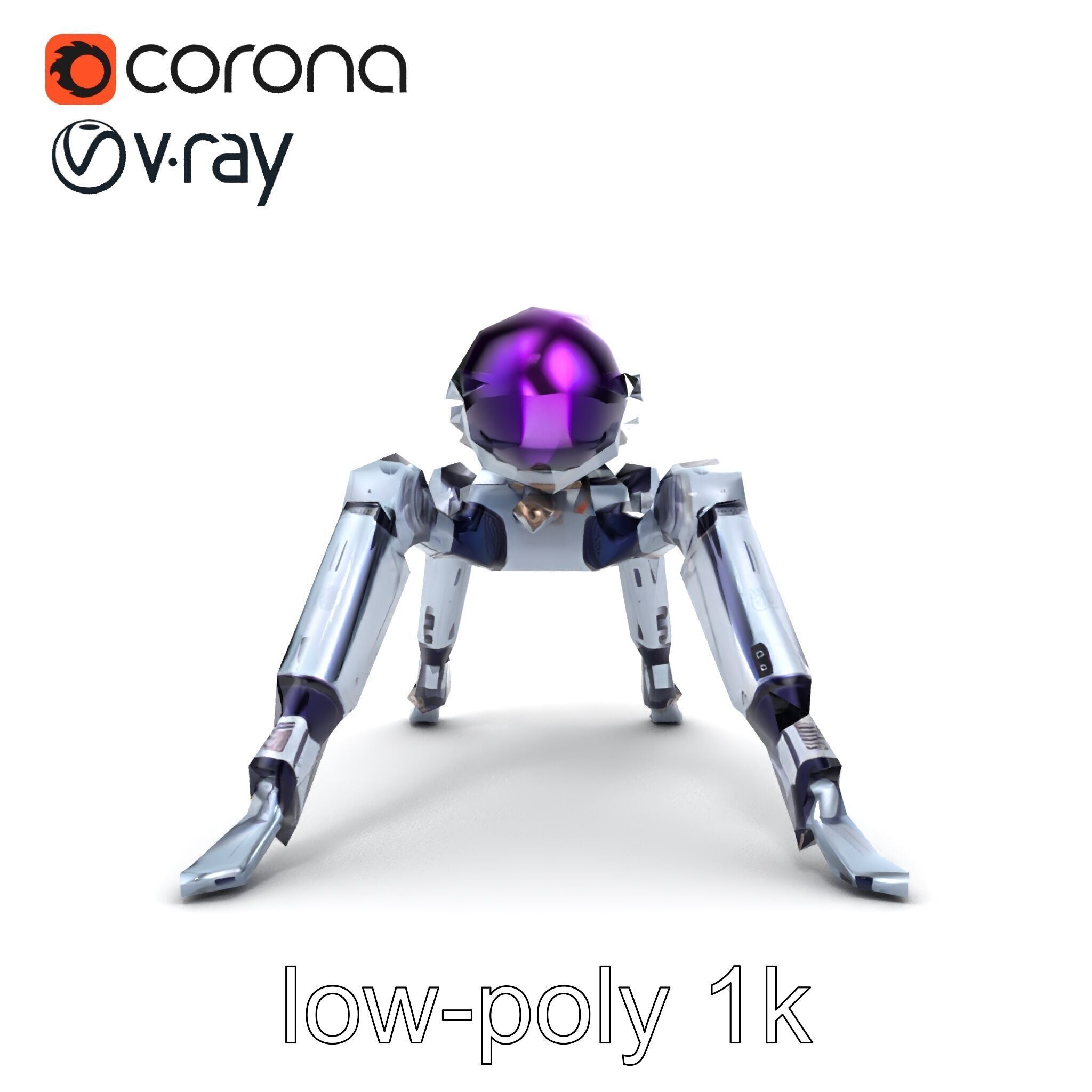 Space Exploration Rover Unit model pack Low-poly 3D model_16