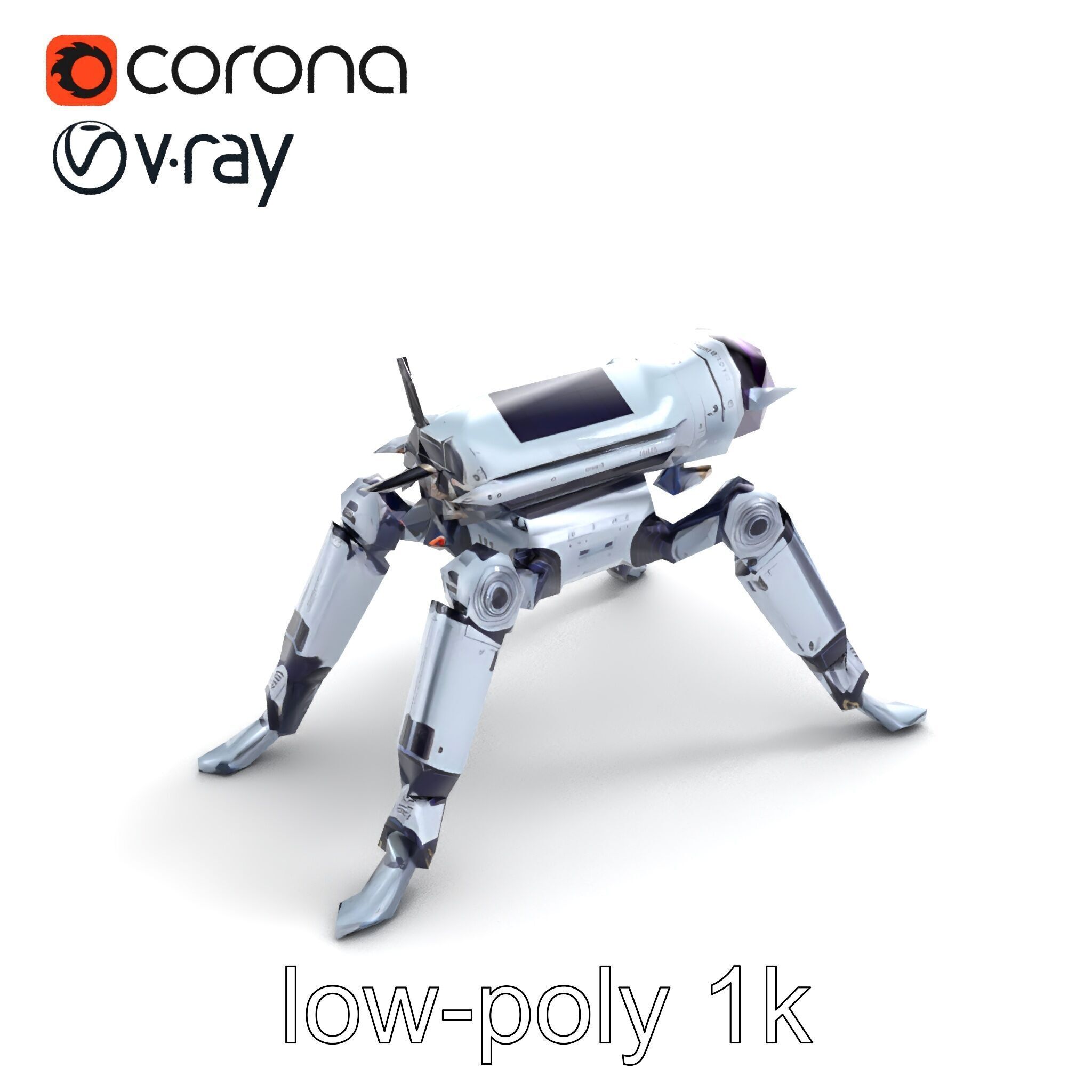 Space Exploration Rover Unit model pack Low-poly 3D model_9