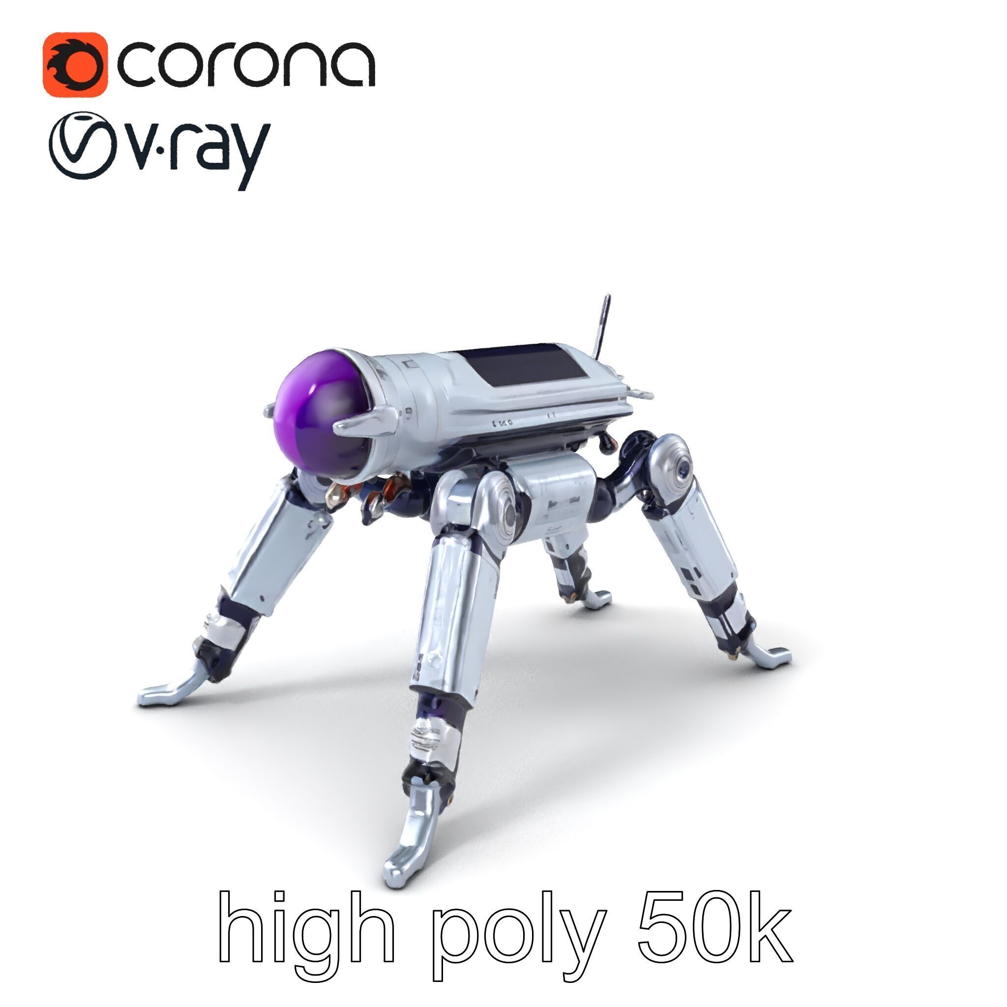 Space Exploration Rover Unit model pack Low-poly 3D model_2