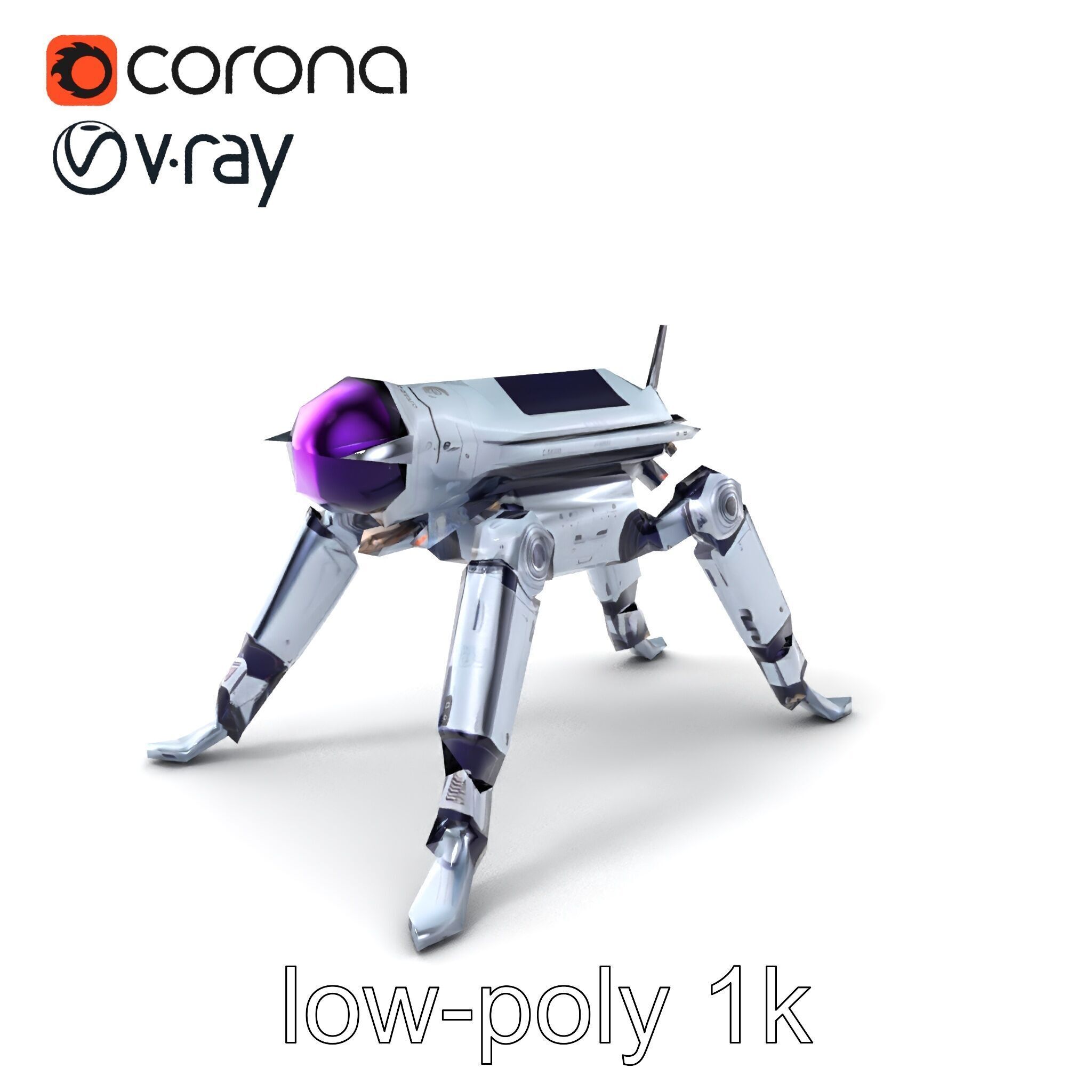Space Exploration Rover Unit model pack Low-poly 3D model_5