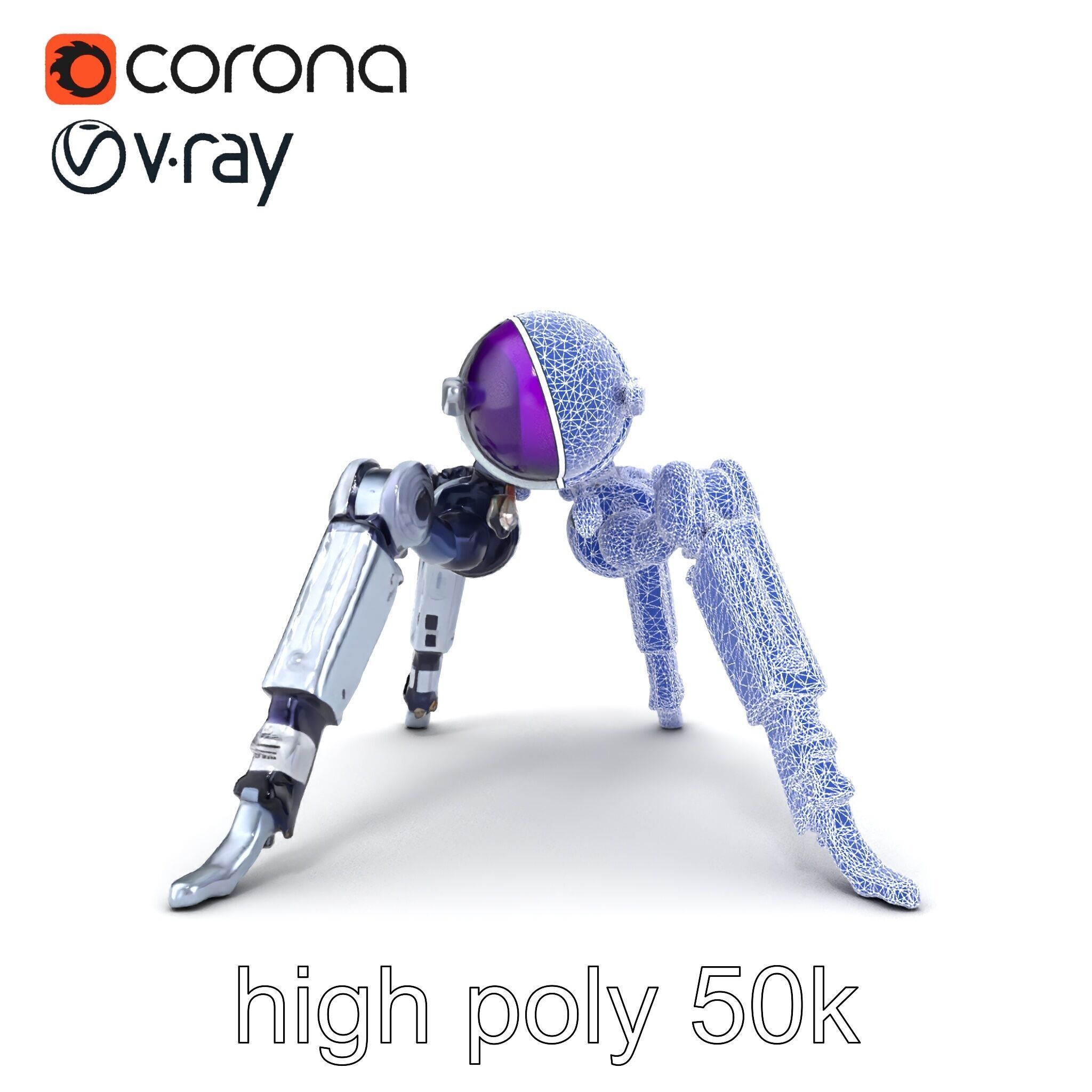 Space Exploration Rover Unit model pack Low-poly 3D model_29