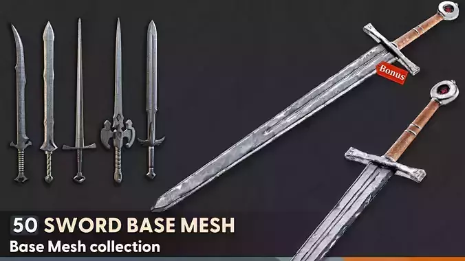50 SWORD BASE MESH - VOL 01 