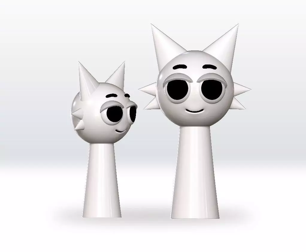 Wenda Sprunki STL 3mf Obj 3D Model Split file Character  3D print model_0