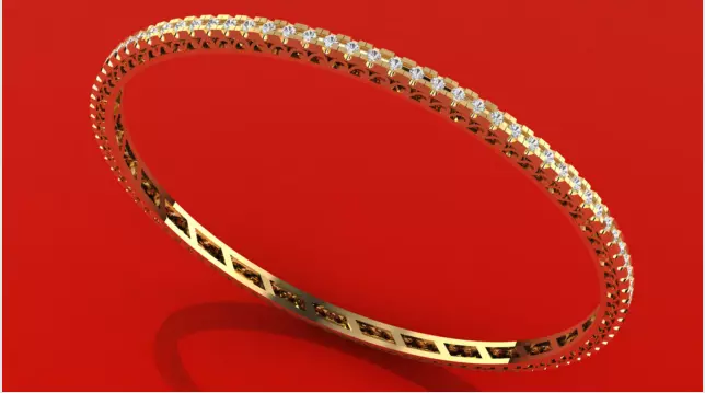 1304 Eternity Gold Bangle 61MM-11gm 3D print model