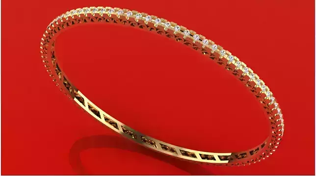 1315 Eternity Gold Bangle 61MM-11gm