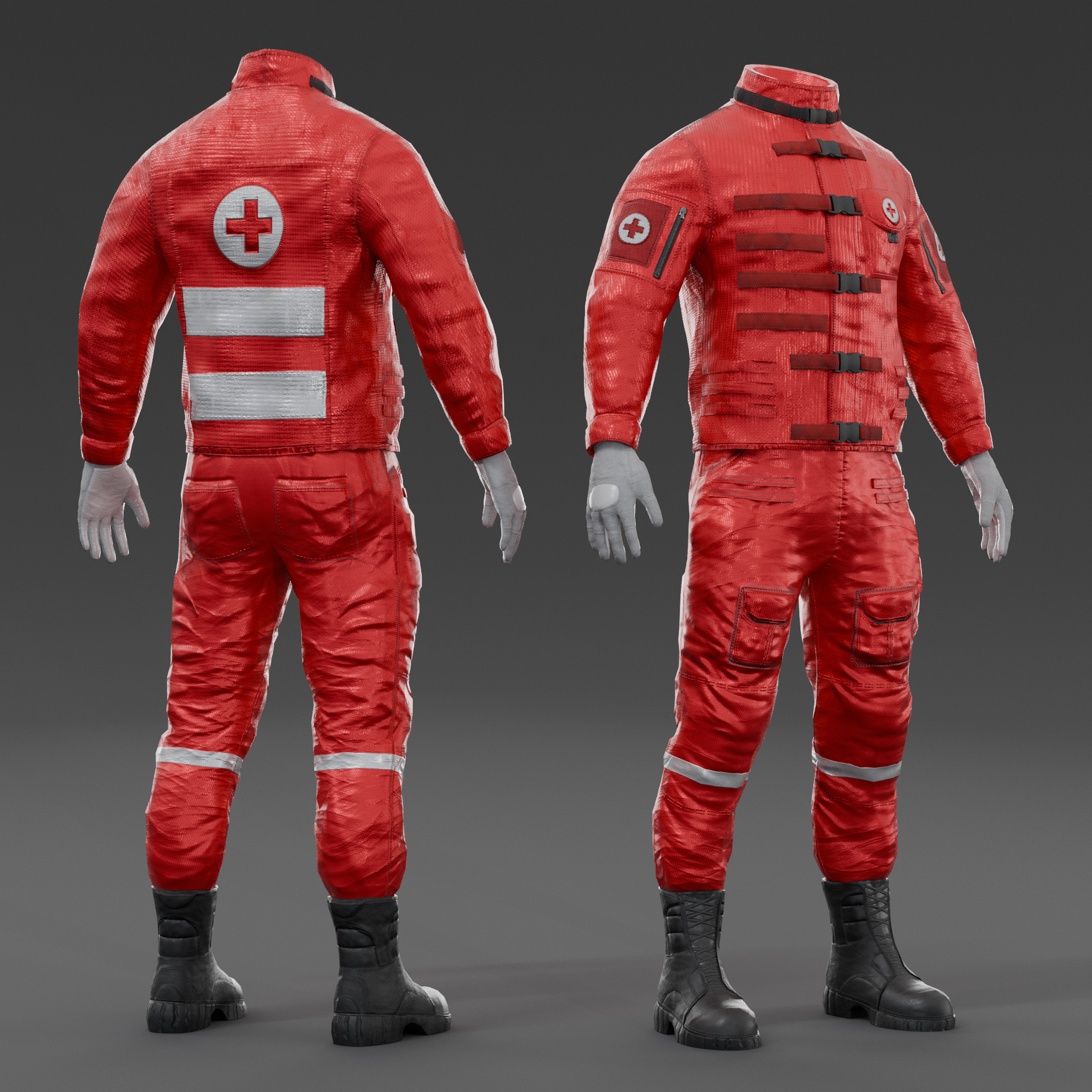 character clothes Low-poly 3D model_2