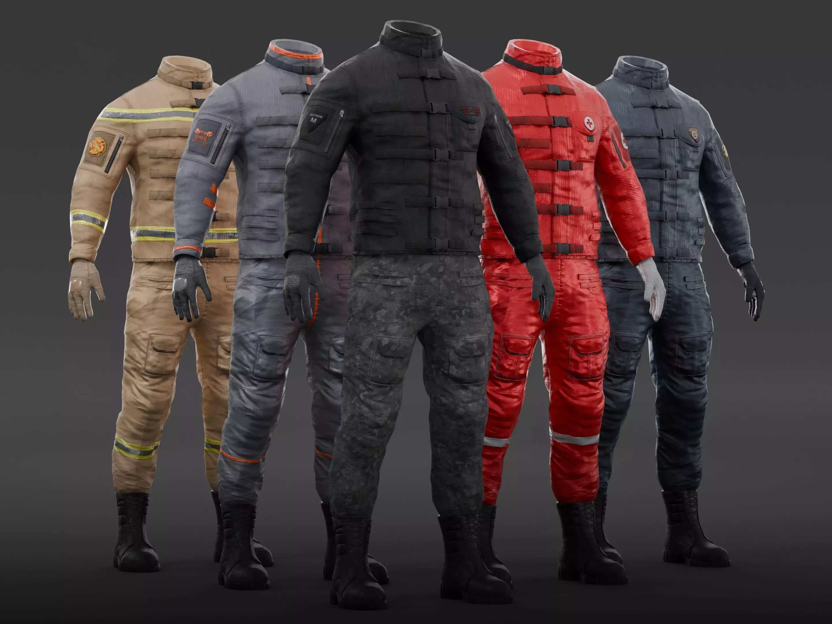 character clothes Low-poly 3D model_0