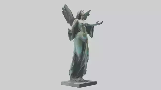 Liberated Dream statue model Low-poly 3D model