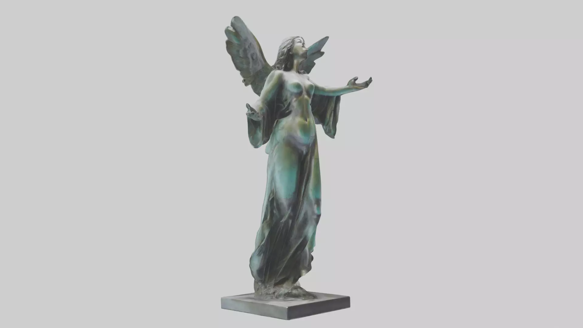 Liberated Dream statue model Low-poly 3D model_0
