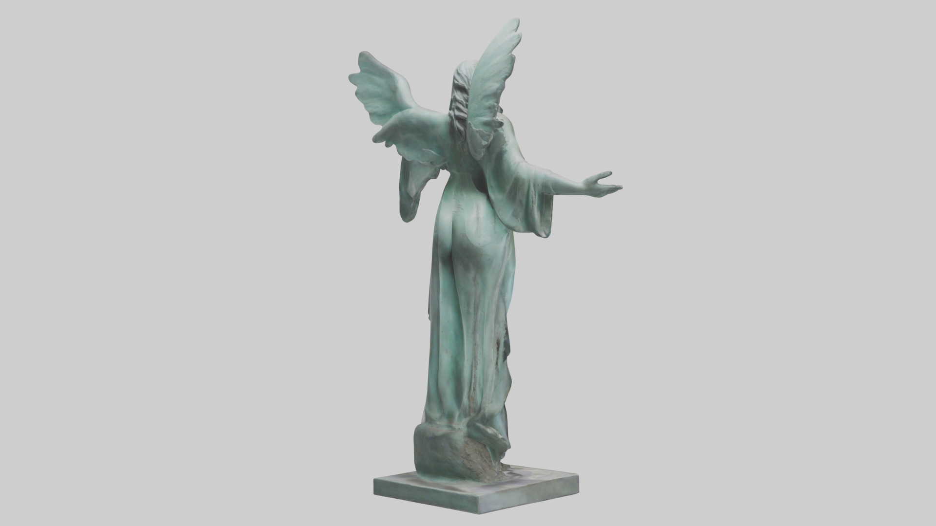 Liberated Dream statue model Low-poly 3D model_5