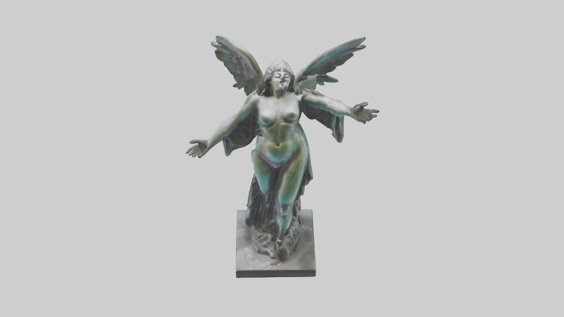 Liberated Dream statue model Low-poly 3D model_16