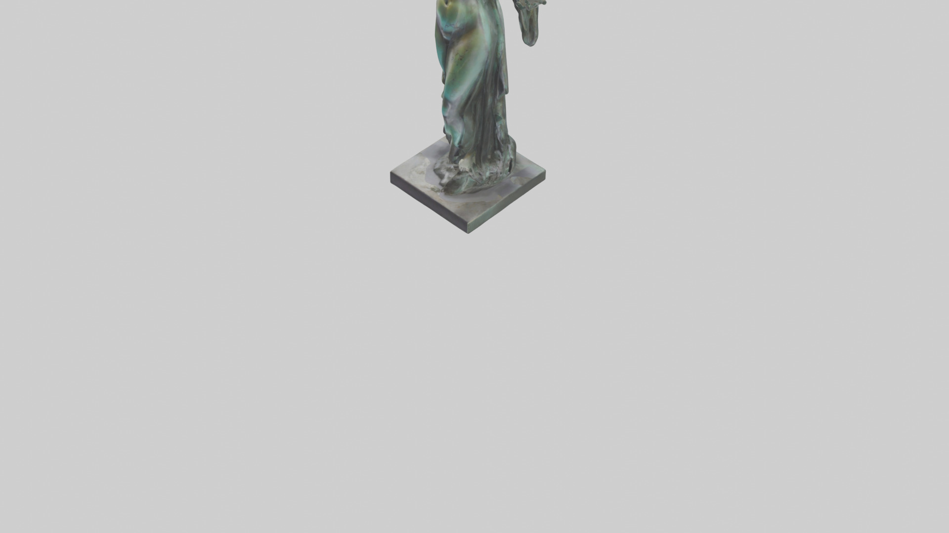 Liberated Dream statue model Low-poly 3D model_8